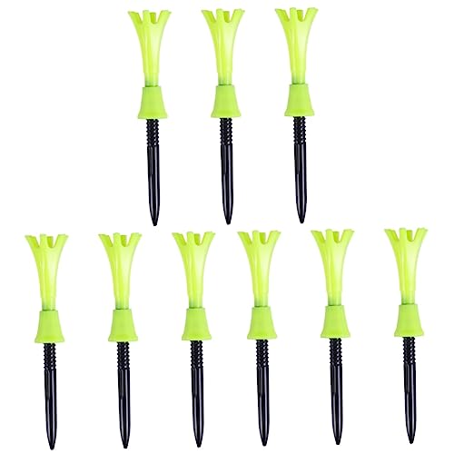 9pièces Tee Réglable Vert et Outils Entraînement Swing Golf