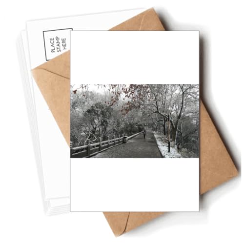 Snow View Road Photography Postcards Envelopes Blank Note Cards Mailing