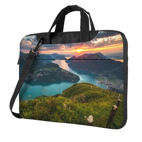 Sac ordinateur portable 13 pouces sacoche bandoulière Alpes suisses