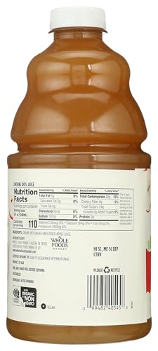 Image of 365 by Whole Foods Market, Organic Juice Not from Concentrate - Pasteurized, Apple, 64 Fl Oz