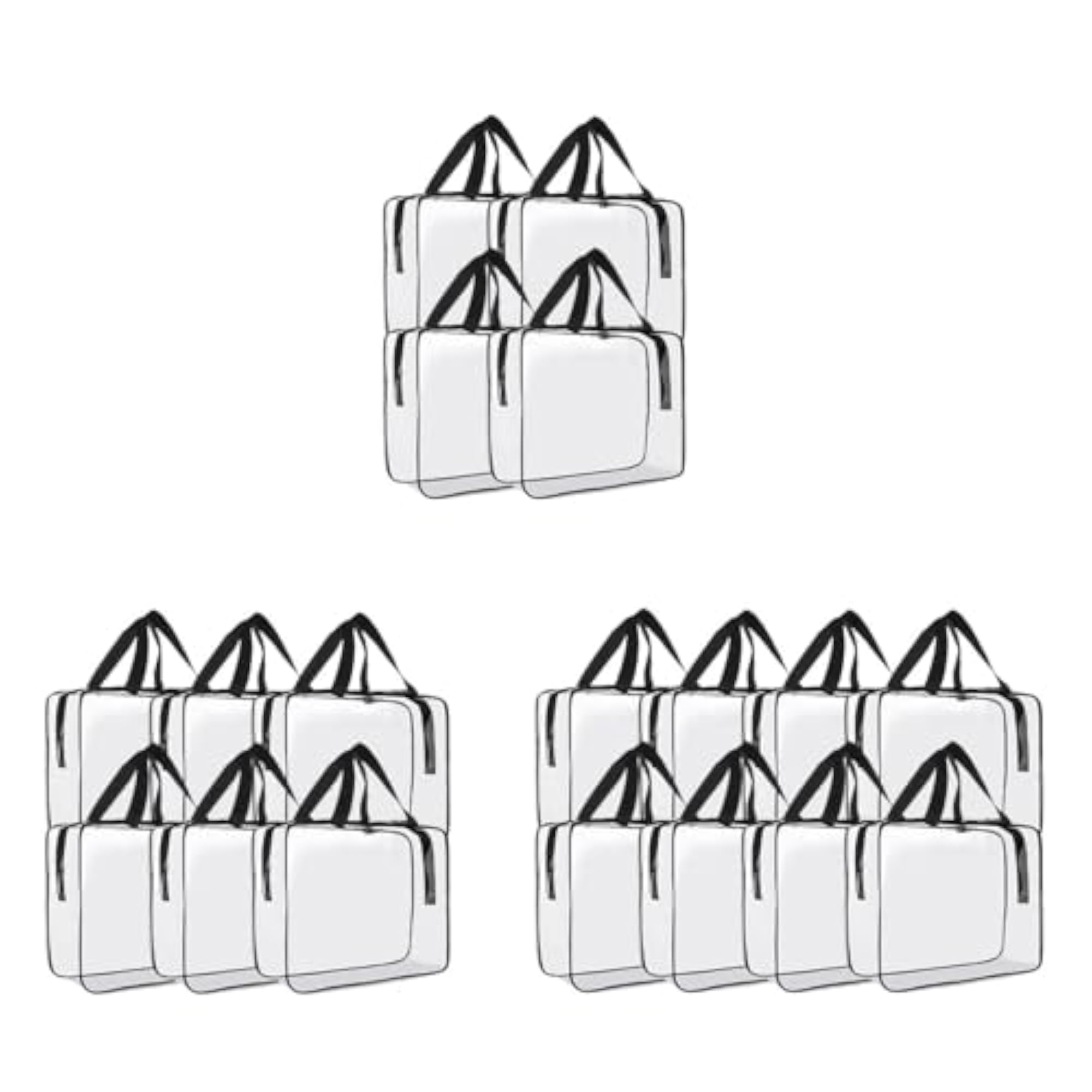 Clear Toiletry Bags Travel Essential Bag, 4pcs Set