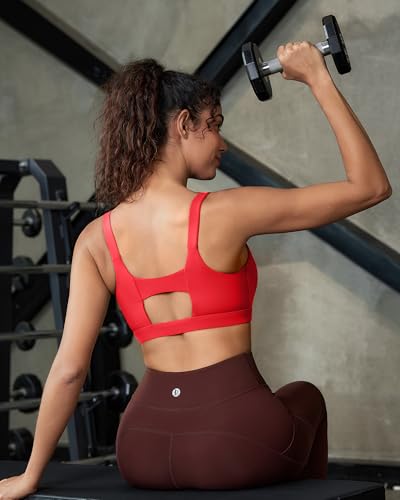 Image of RUNNING GIRL Sports Bra for Women High Support, Molded Cup Supportive High Impact Sports Bras with Sewn in Pads