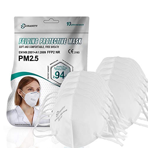 Preisvergleich Produktbild 10X FFP2 Maske CE Zertifiziert Mundmaske Schutzmaske , Atemschutzmaske, GB2626-2006 / EN149: 2001 + A1: 2009 Mund-Naseschutz Gesichtsschutz Staubmaske