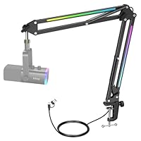 Amazon | FIFINE マイクアーム RGB搭載 金属製 可動式マイクスタンド