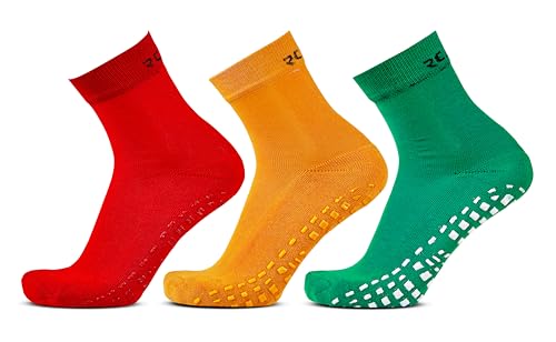 Image of RC. ROYAL CLASS Ankle Length Soft Anti Skid, Anti Slip Socks For Kids, Breathable, Anti-Odour, Cotton Socks for Boys & Girls, Cushioned & Moisture Wicking (Pack of 3 Pairs)