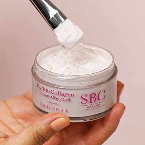 SBC Skincare Hydra-Collagen Creamy Clay Mask 100ml, Collagen Face Mask, Detoxifies Your Skin, Refines Pores and Improves Radiance - Image 4