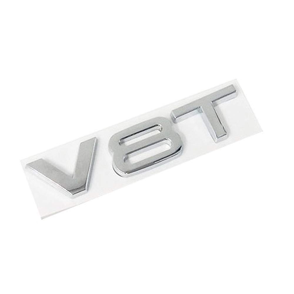 ZYHZJC For Audi S3 S4 S5 S6 S7 S8 A4L A5 A6L A7 Q3 Q5 Q7,3D V6T V8T Logo Metal Emblem Badge Decals Displacement Stickers