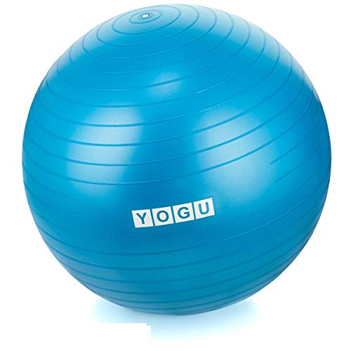 YOGU Stability Exercise Ball 65cm Yoga Balance Ball Birthing Ball with Air Pump Anti-Slip & Anti-Burst Supports 2000lbs Great for Yoga Pilates Abdominal Workout Fitness Ball and Office Chair