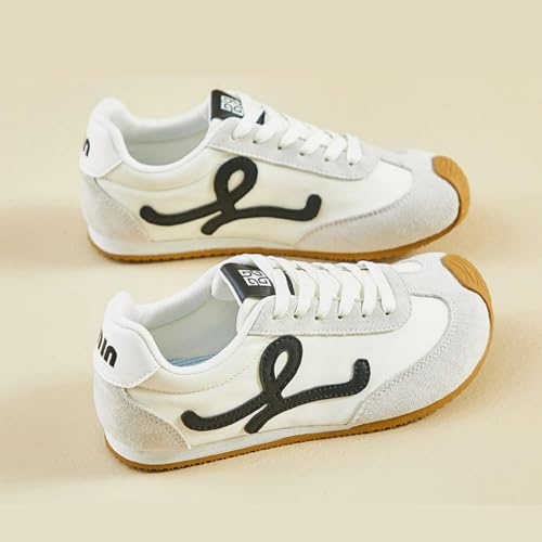 Retro Platform Sneakers Women Y2K Aesthetic 0.6" Thick Sole Casual Outfit Cute Running Shoes4