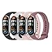 Amzpas 4Stu00fcck Armband fu00fcr Xiaomi Smart Band 9/10/8 Armband Damen Herren,Neues Silikon Sport Ersatzarmbu00e4nder Uhrenarmband fu00fcr Xiaomi Mi Band 10/9/8(Schwarz/Rosa/Starlight/Violett)