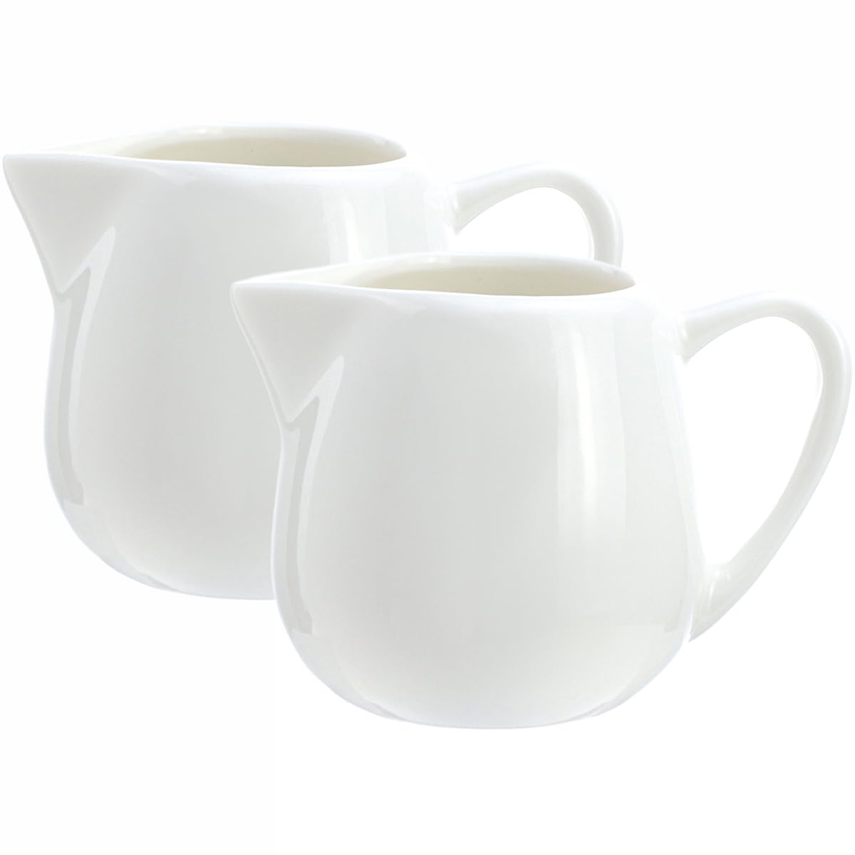 Mini crémier classique céramique blanche petit pichet crème café lait 127g lot de 2