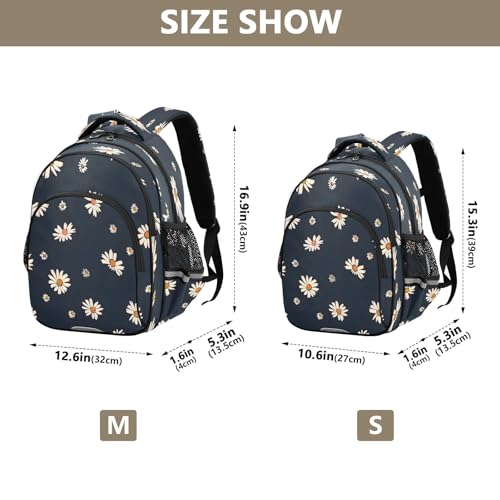 Little Daisy Seamless Backpack For Girls Kindergarten Elementary Bookbag Lightweight Childrens School Bag,Medium4