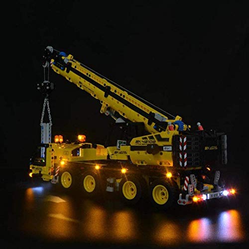 ZHLY LED Licht-Set für Lego Technic Kran-LKW Beleuchtung Lichtset Kompatibel Mit Lego 42108 USB und Batterie Betrieben… – Bild 3