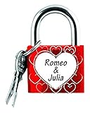 Estable de latón Fackelmann powxg60220 Candado del Amor con Marcador, latón, Multicolor