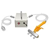 Gelbe elektrische Fleischinjektionsmaschine, 65 W, Lebensmittelqualität, Kochsalzpumpe, Anti-Auslösennadel, 10 Doppelnadeln für Lammkoteletts, Schweinekoteletts und Bratenfleisch (3 Nadeln)