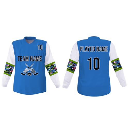 Image of SGS Sports Gear Custom Hockey Jersey, Personalized Reversible or Standard Design with Name & Number, Hockey Jersey
