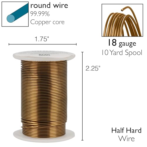 Image of The Beadsmith Non Tarnish Wire (18 Gauge, Vintage Bronze)