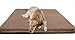 Dogbed4less Jumbo Extra Large Brown Microsuede External Cover and Waterproof Internal Case for Pet Dog Bed 55