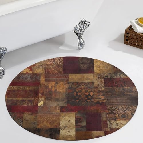 Alfombra pequeña lavable de retazos para cocina y baño con diseño rectangular 6