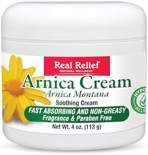 Arnica Cream, Natural, Non-Greasy, Hypoallergenic and Unscented, 4 oz (Pack of 1)