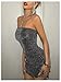 MakeMeChic Women's Sparkly Strapless Dress Bodycon Party Sexy Mini Dresses Silver Medium