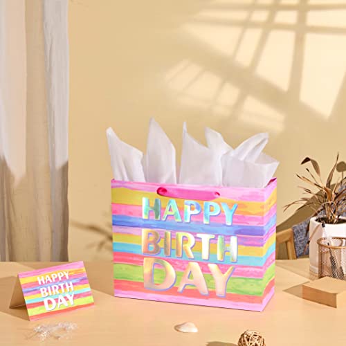 Suncolor 13 Inch Large Gift Bag With Card And Tissue Paper thumb #5