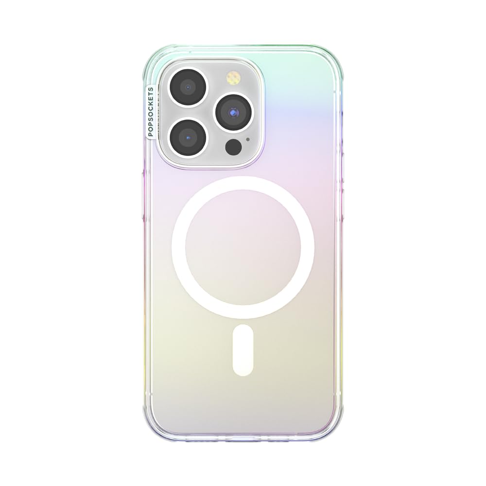 PopSockets iPhone 14 Pro Case with MagSafe, Phone Case for iPhone 14 Pro, Grip Sold Separately, Wireless Charging Compatible - Shimmer