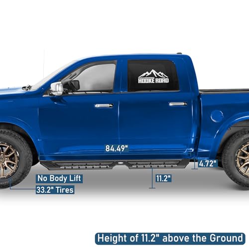 Estribos laterales Hooke Road para Dodge Ram 1500 2009-2024 miniatura 5