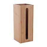 Bath Bliss Square Natural Bamboo Collection, Storage Jar, Tissue Matching Accessories to Decorate Your Bathroom, Toilet Paper Reserve