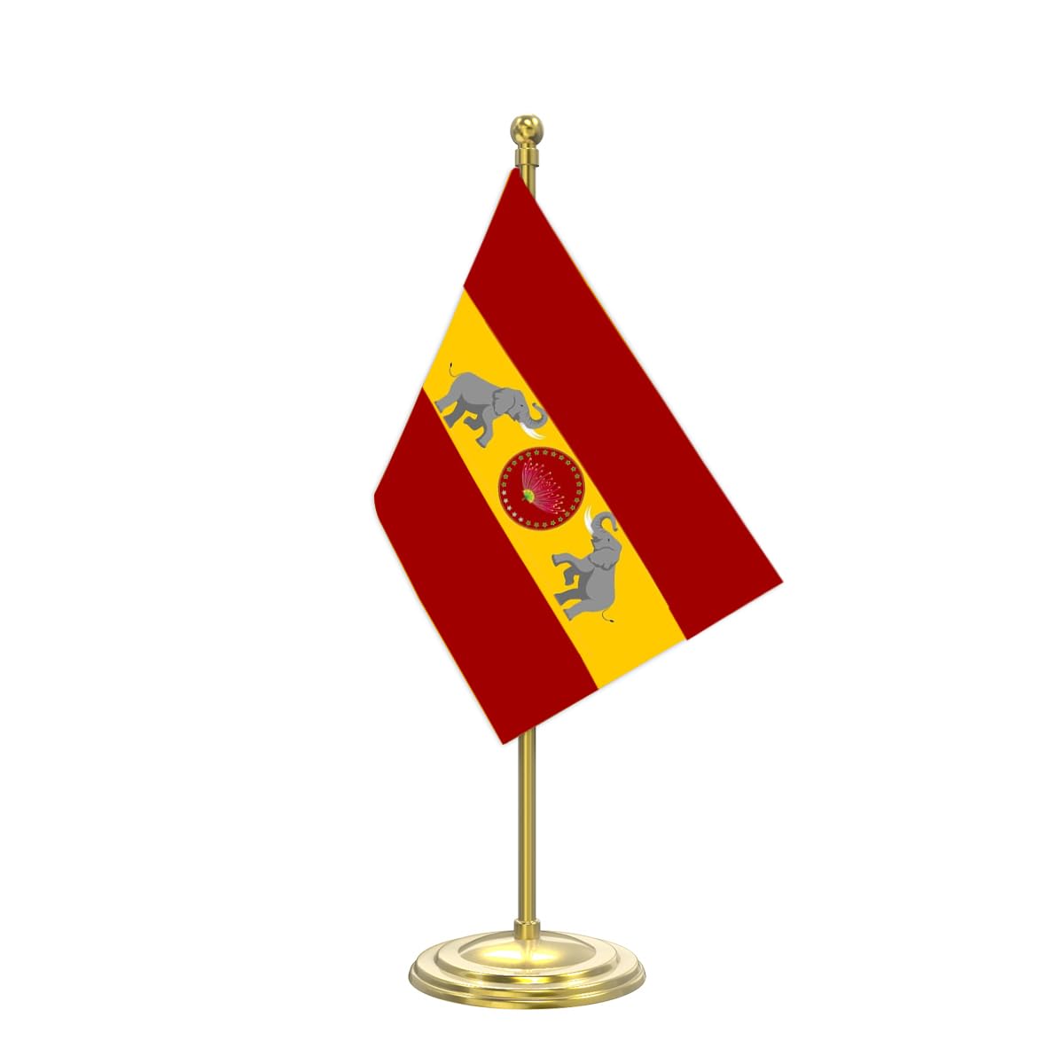 The Flag Company TVK Party Table Flag With 4x6 Inch Flag, Gold Acrylic Pole & Base | Ideal for Desks, Political Events & Party Offices