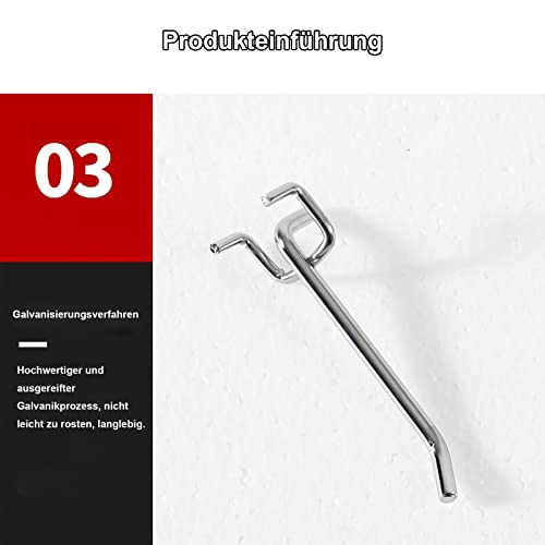 DYOUen 30 Stk Lochwand Haken Lochwandhaken Pegboard Einfachhaken Zubehör Werkzeugwand Anhänge Haken für Werkzeughalter Wand, Garage, Regal, Werkstatt