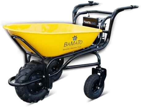 Bild 4 - BAMATO Elektrische Schubkarre MTR-260 | Elektroantrieb | 280W Motorleistung | Bis zu 6,0 km/h Vorwärts | 100 Liter Volumen | 5 Stunden Arbeitszeit | Schubwagen Schubkarre Elektrowagen