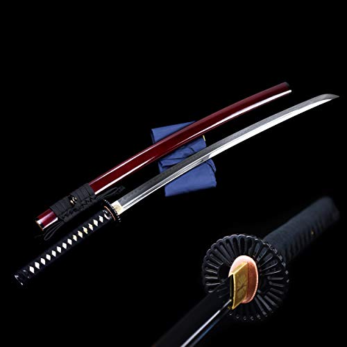 Katana Samurai Sword Clay Tempered T10 Steel Unokubitsukuri Razor Sharp Real Hamon Battle Ready