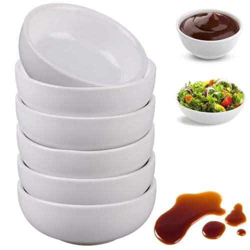 Set di 6 ciotole in ceramica bianca