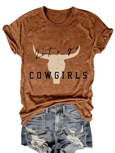 Cowgirl Shirts for Women Western Cowboy Graphic T Shirt Country Concert Tee Tops Boho Aztec Rodeo Outfit