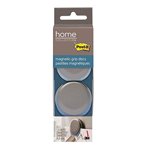 Post-it Magnetic Grip Discs, 1.91-Inch in Diameter, 2 per Pack in Warm Grey Metallic (GRIPDISC-HCR)