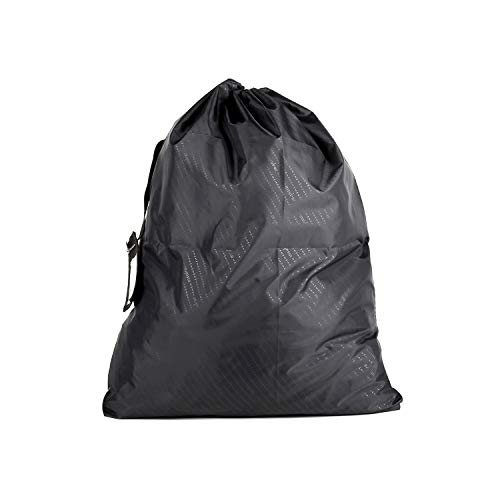 Image of Insular Strong Waterproof Laundry Bag With Locking Drawstring Closure | Machine Washable Collapsible For Laundry Hamper | Fits Laundry Baskets (Black, 25X30 inches, Pack of 3)
