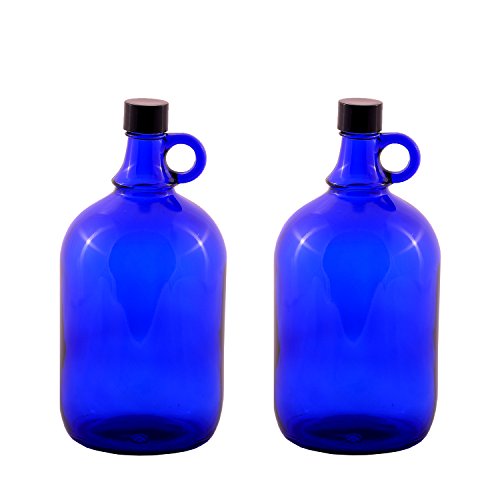 2 x 2 litros glasballonflasche EN AZUL Galón Cover