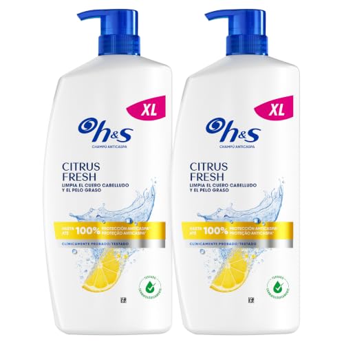 Miniatura 7 de H&S Citrus Fresh Champú Anticaspa para Pelo Graso Aroma a Cítricos 2x800ml