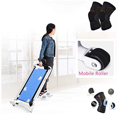 Image of Mini Portable Mechanical Running Machine for Home Gym 198 Lbs Weight Capacity Folding Treadmills Walking Equipment with Pulley