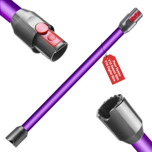 Swetfela Tube Extension pour Dyson V12 Detect Slim / V10 Digital Slim Aspirateur，Accessoire de Tube Rallonge avec Dégagement Rapide 74cm，Rechange pour...