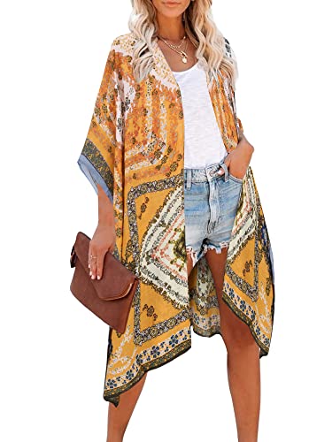 Image of Moss Rose Women Summer Bikini Kimono Bathing Suit Cover Ups for Swimwear