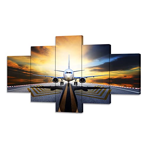 Skasnfai Airplane Artwork For Walls Canvas Wall Art Military Aircraft Framed Wall Art Plane Pictures Posters Wall Decor For Bedroom Ready To Hang (50Wx24H) #TOP22