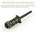 MIL-DTL-5015 Series Industrial Connector, MS3106A14S-9S Female Circular Connectors Waterproof 2 Pin Contacts Solder Termination Threaded Connector Straight