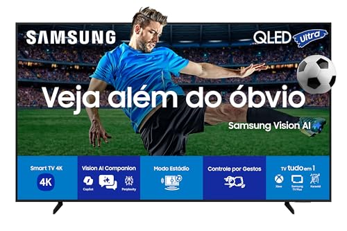 Samsung Vision AI TV 65' QLED Ultra 4K Q7F 2025, Pontos Quânticos, Processador com AI, Art Store, Alexa