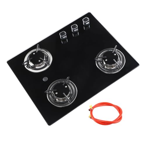 PAUTE DE GAS XTEVU, Table de cuisson GPL, Top Burner Compatible avec Boat Caravan RV, 3 Burners, 1,8 kW pour une puisnce de feu réglable