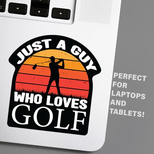 Image of Funny Golf Stickers - 5 Inch Waterproof Vinyl Decals - Choose from 10 Humorous Designs - Perfect for Cars, Golf Carts, Laptops, Windows, Bumpers & More (Loves Golf)