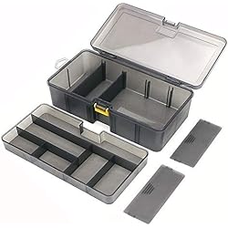 Caja De Aparejos De Pesca OriGlam Caja organizadora de aparejos de pesca, cajas de aparejos de aparejos, cajas de utilidad, cajas de almacenamiento de aparejos de pesca (21.5 X 6.7cm)
