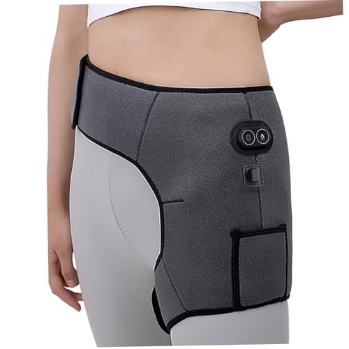 Masajeador de cadera con calefacción y masaje, almohadilla térmica de cadera cálida ajustable, alivio del dolor calmante para articulaciones y músculos, 1 unidad