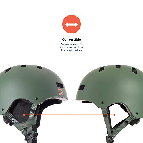 image for Retrospec Traverse H1 Ski & Snowboard Helmet, Convertible to Bike/Skat